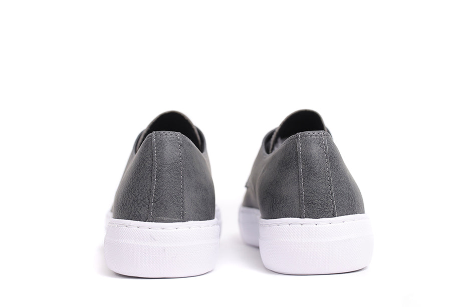 Shopify Pitti Grey sneakers with grey and white design, featuring stylish laces and casual athletic style.