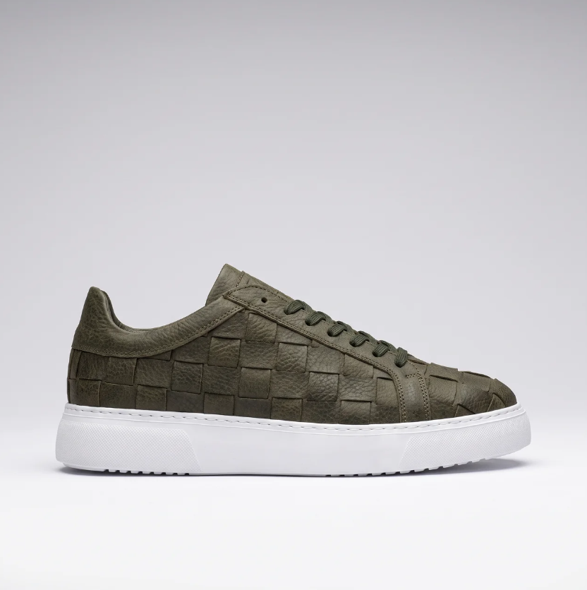 Green VIMINI Sneakers by Shopify with stylish design and comfortable fit, shown in a clear side view.
