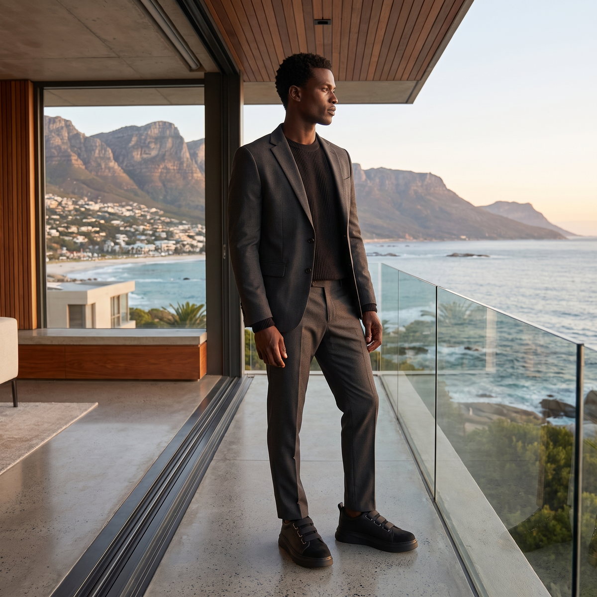 Black NONE V2 sneaker by Chekich South Africa featuring sleek all-black design and modern athletic style.