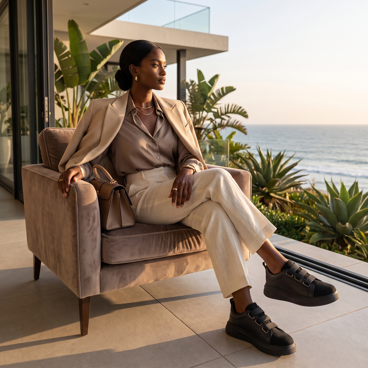 Black sneakers from Chekich South Africa's NONE V2 All Black collection, featuring sleek design and modern athletic style.