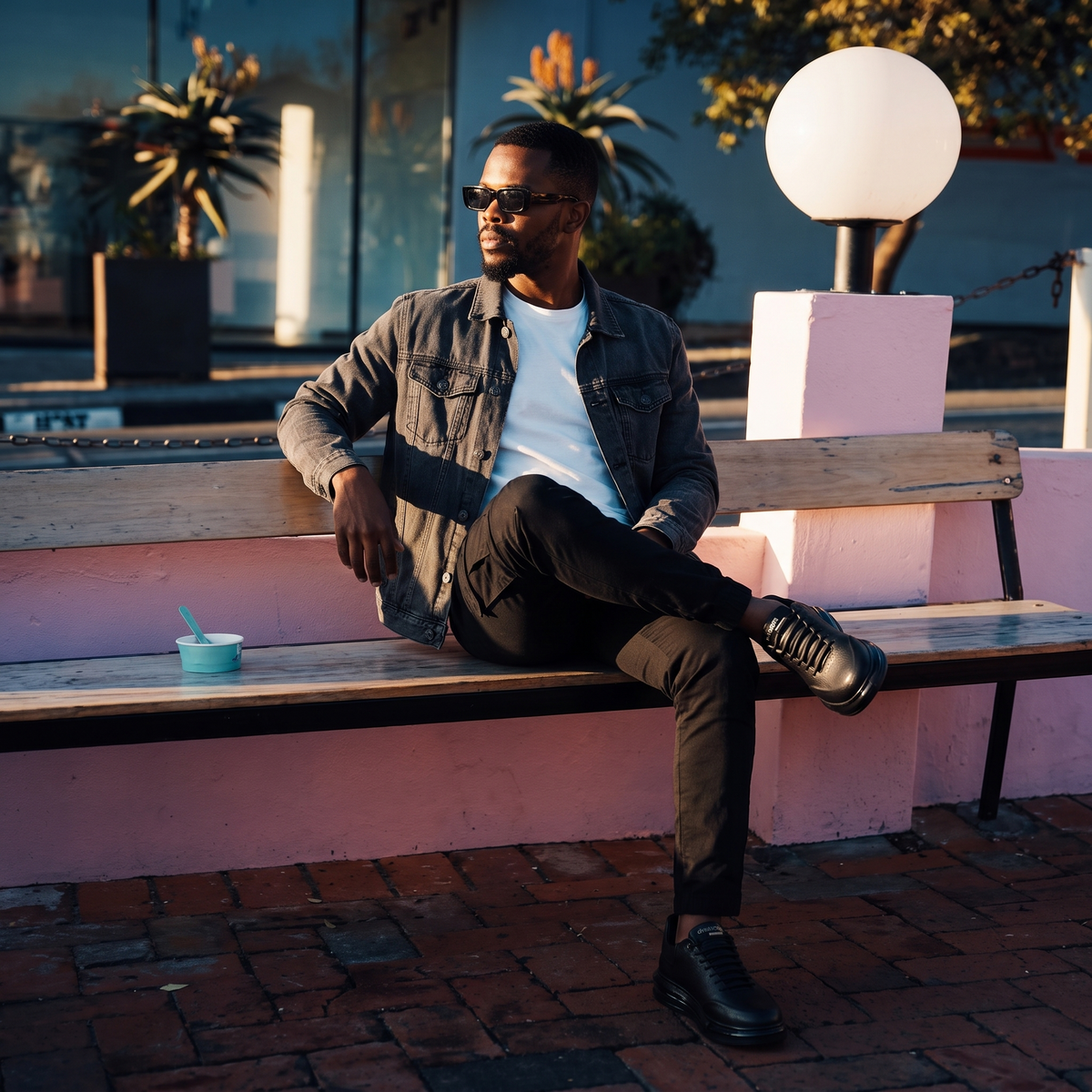 Black AVAX Sneakers by Shopify with sleek design, showing the smooth black upper and stylish silhouette.