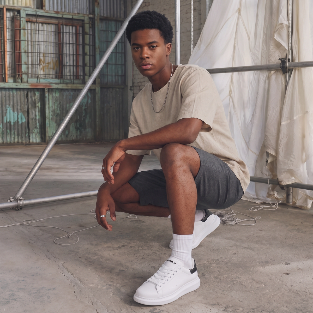 Black Shopify ORIGIN sneakers with sleek design and white sole, displayed from a side angle on a white background.