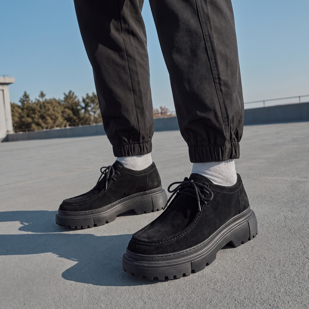 Black Berlin Suede shoes by Chekich South Africa featuring sleek suede material and stylish design.