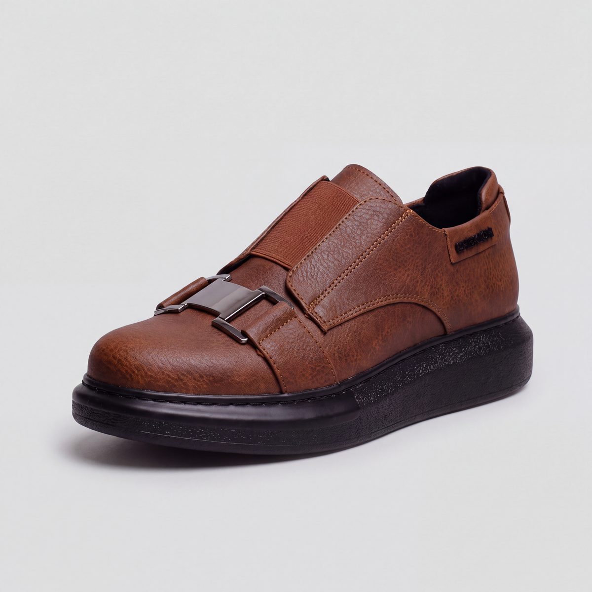 VIP V2 Brown Black sneaker by Chekich South Africa, featuring stylish brown and black leather with detailed stitching.