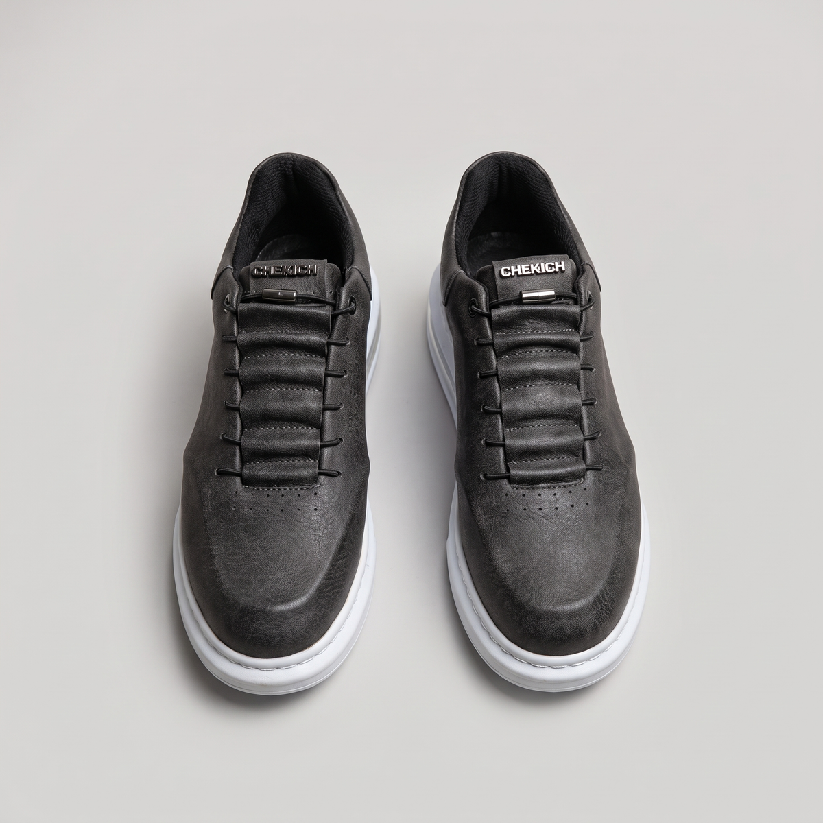 Chekich AVAX Grey White – vegan leather sneaker (3/6)