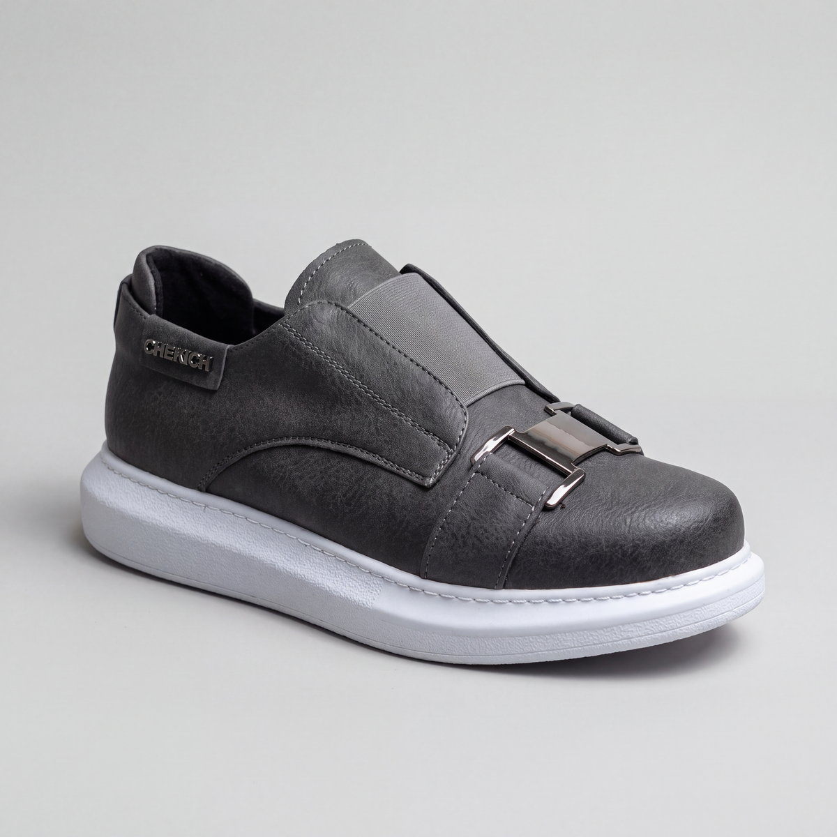 Grey and white VIP V2 sneaker by Chekich South Africa featuring stylish design and comfortable fit.