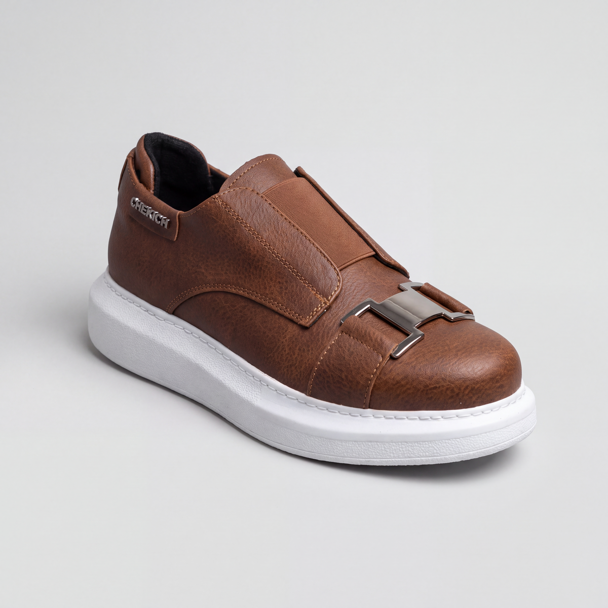 Chekich South Africa VIP V2 Brown and White footwear with stylish design and comfortable fit, shown in the image.