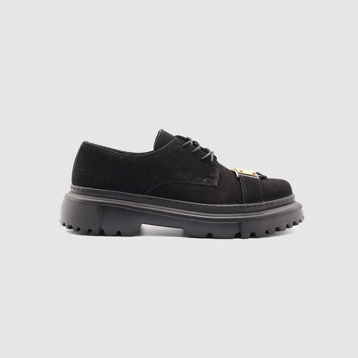 Black Copa Cabana loafers by Shopify, stylish all-black leather slip-on shoes with sleek design and casual comfort.