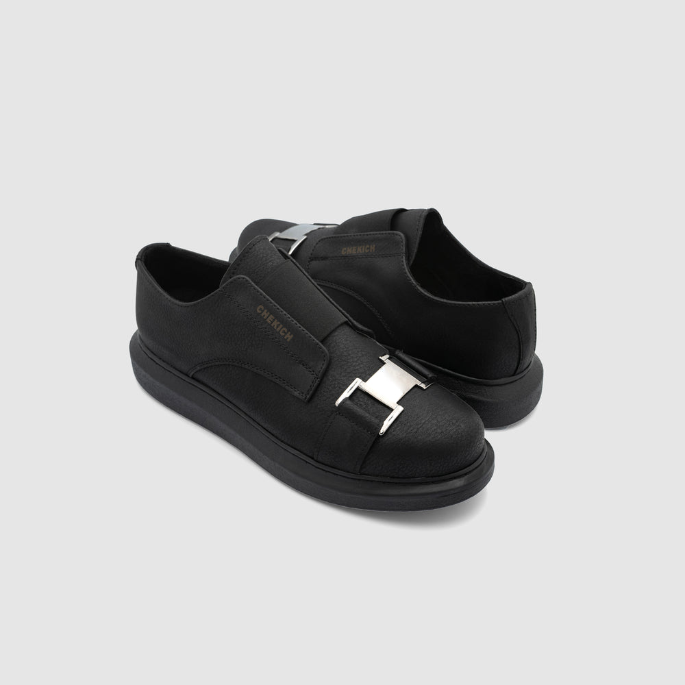 VIP All Black | Men's Luxury Platform Loafer Sneakers SA | Chekich