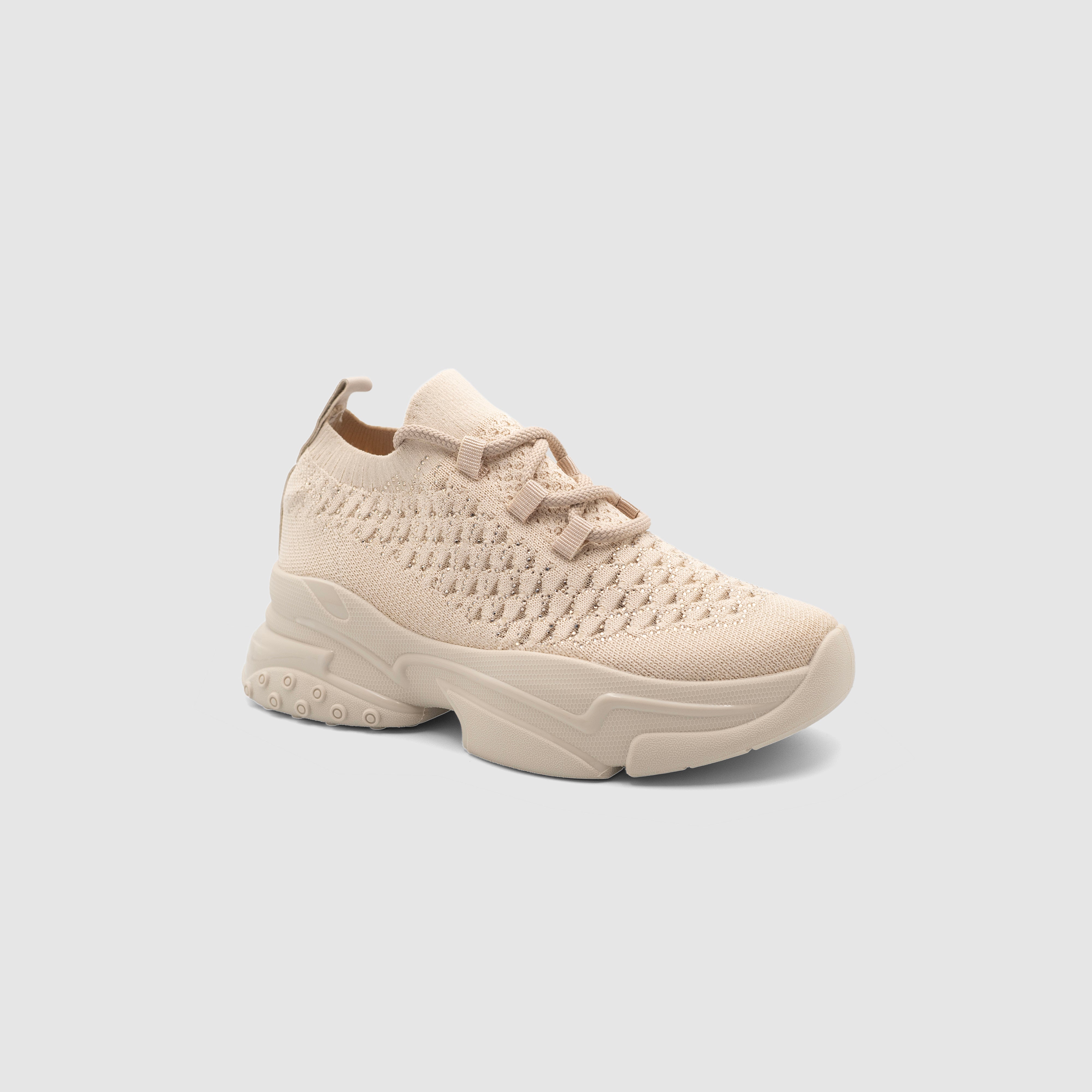 Beige PNut sneakers by Shopify featuring a stylish casual design and comfortable fit, shown on clean white background.
