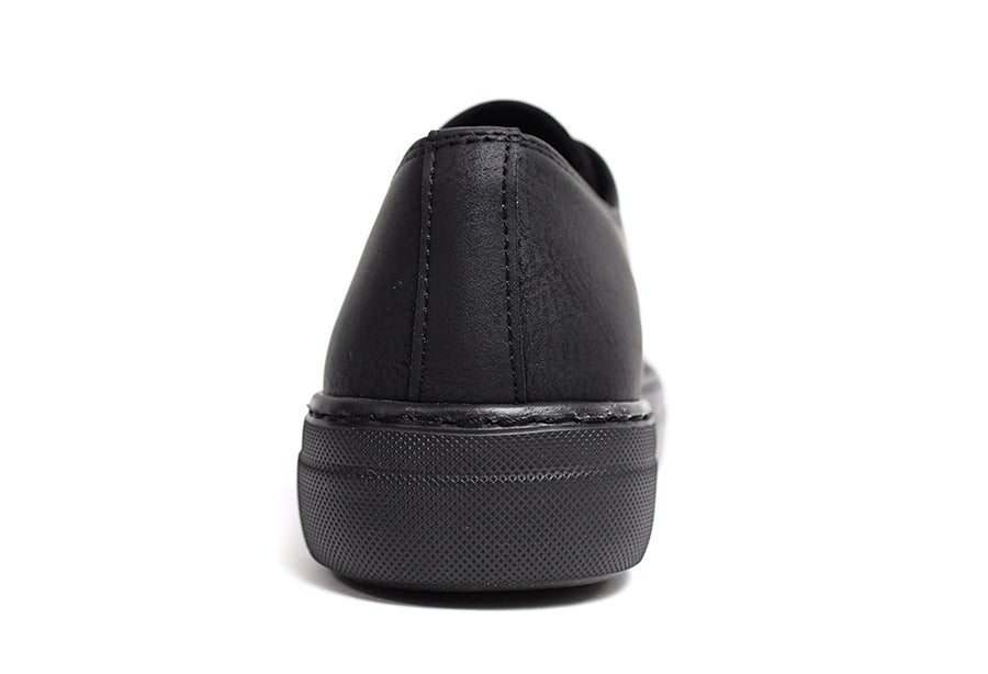 Black Pitti Sneakers by Shopify featuring sleek design with black laces and sole, perfect for casual and sporty wear.