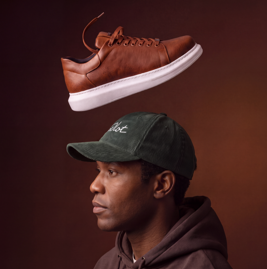 Chekich FANTASIA V2 Brown White – vegan leather low-top platform sneaker (5/7)