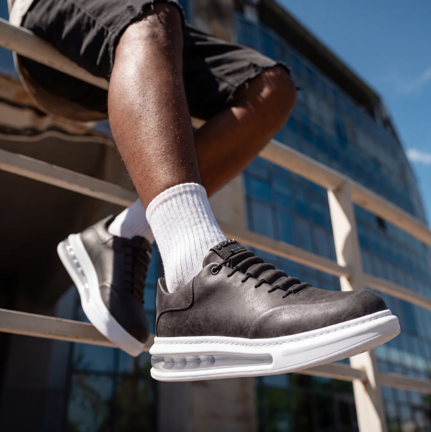 Chekich AVAX Grey White – vegan leather sneaker (5/6)