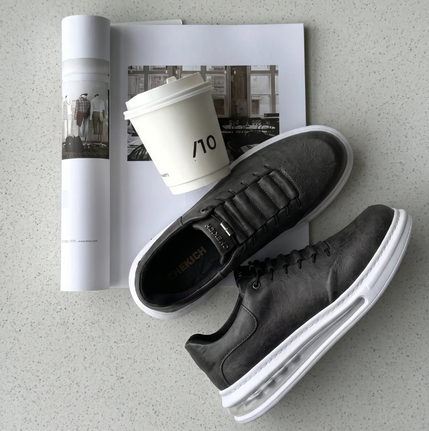 Chekich AVAX Grey White – vegan leather sneaker (6/6)