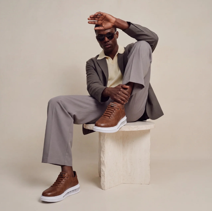 Chekich AVAX Brown White – vegan leather sneaker (6/7)