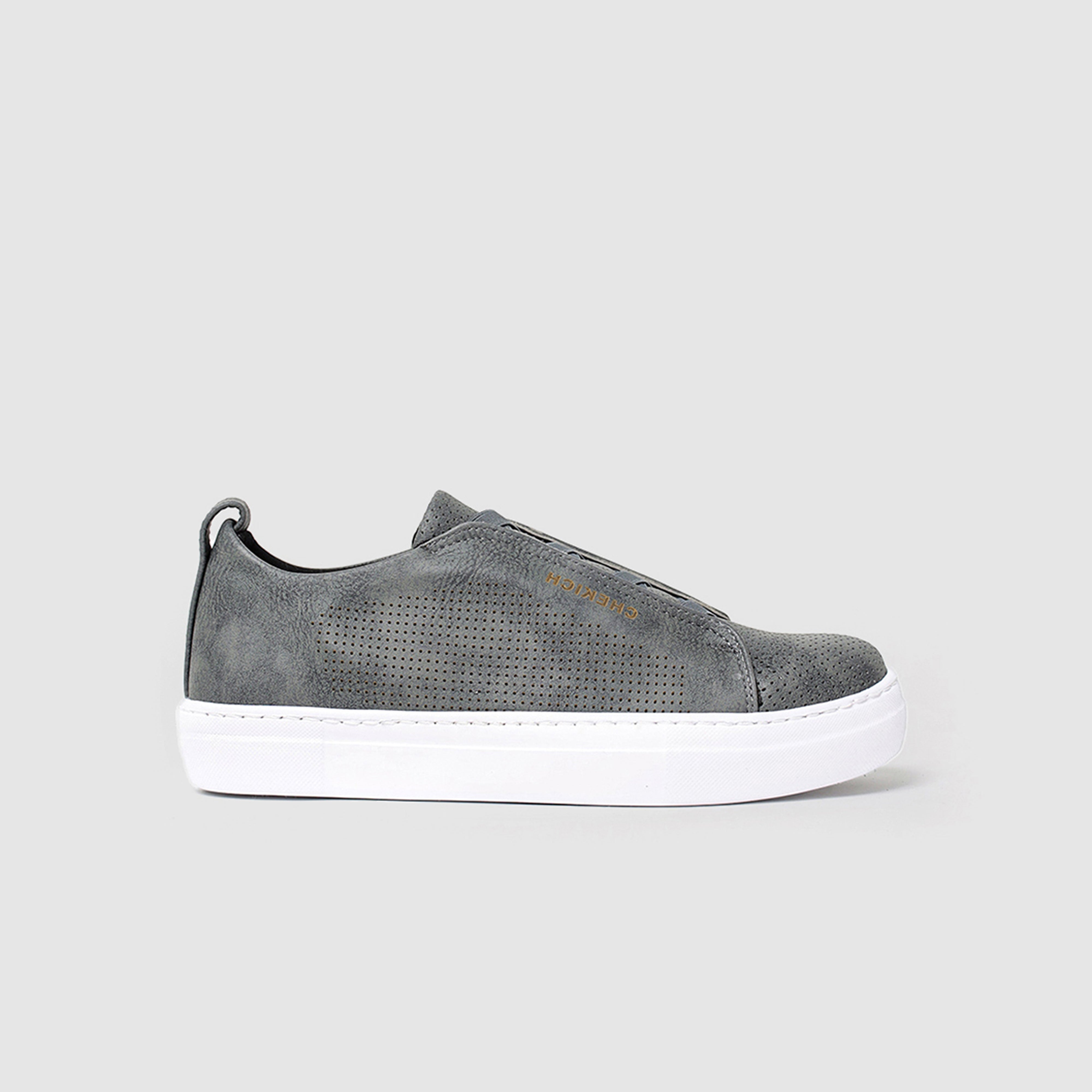 Shopify ZEN Grey sneakers with sleek design and grey color, featuring comfortable sport-style footwear for casual wear.