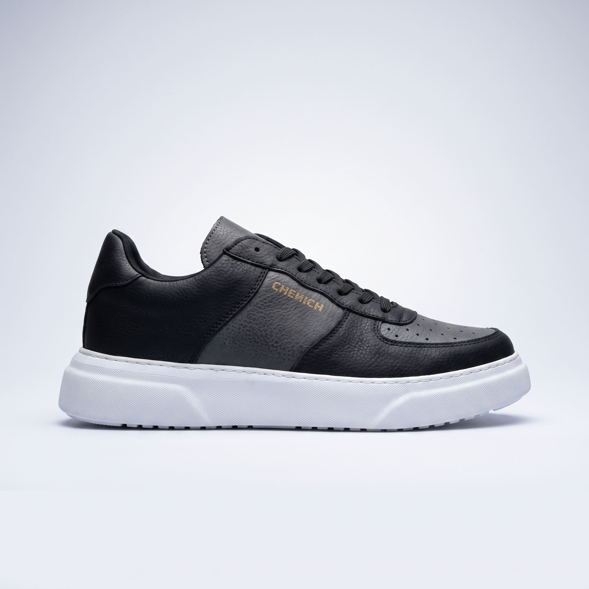 Chekich South Africa FLATLINE Grey sneaker showing side view with grey fabric and white sole