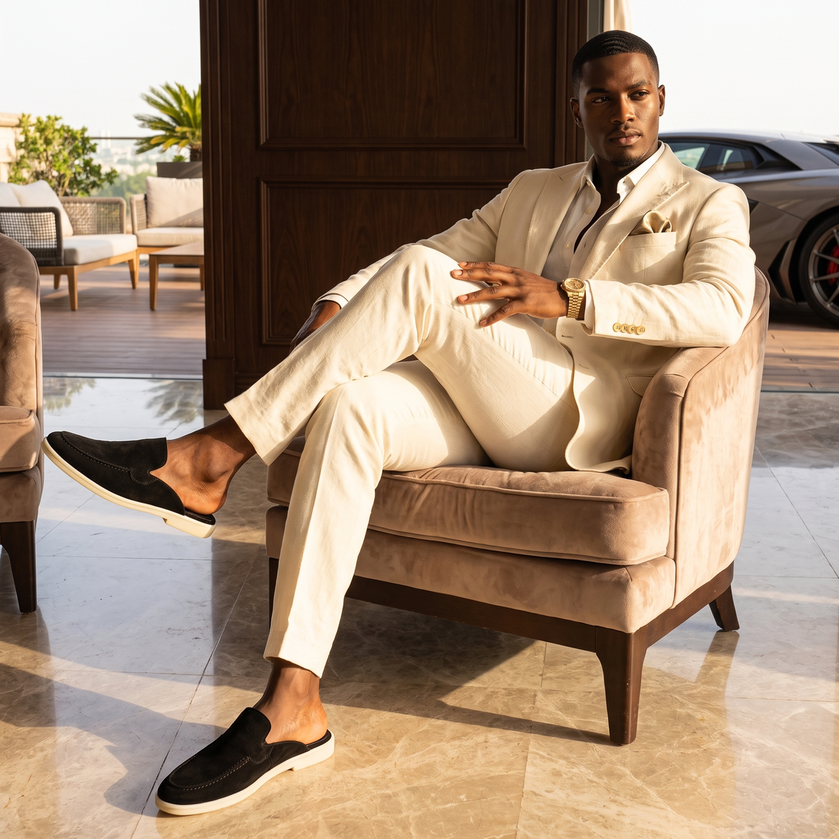 Chekich South Africa Clifton Mule in black leather with pointed toe and low block heel, stylish women's slip-on shoe.