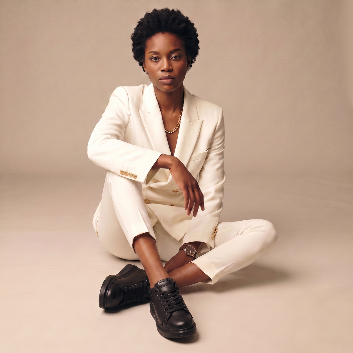 Black ORIGIN Sneakers by Shopify featuring sleek design, smooth black upper, and white sole for a modern casual look.