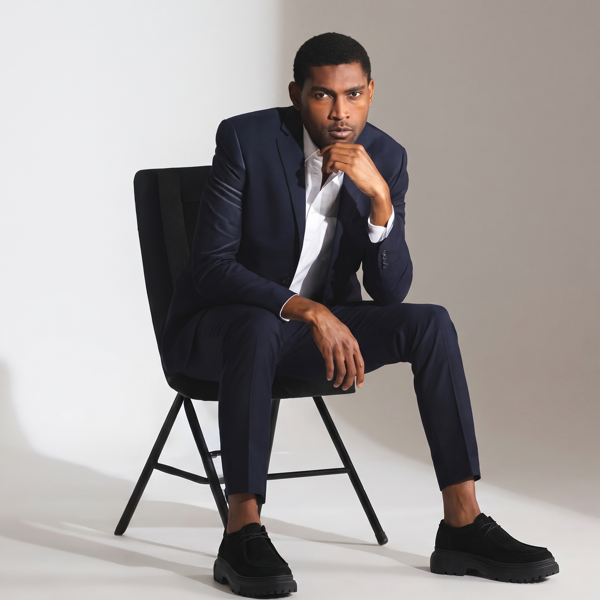 Black suede Berlin shoes by Chekich South Africa featuring sleek design and smooth texture.
