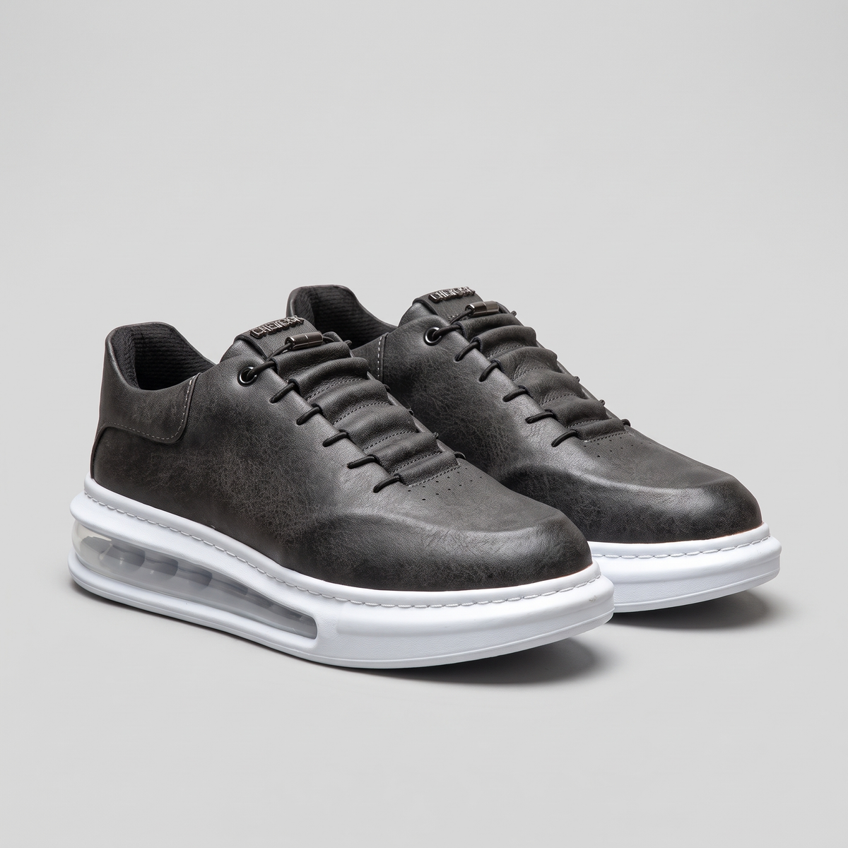 Chekich AVAX Grey White – vegan leather sneaker (4/6)