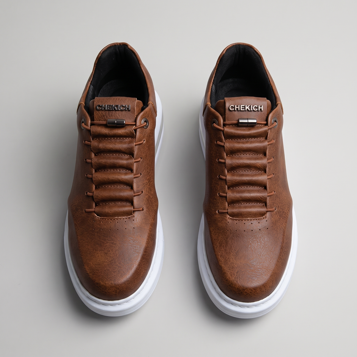 Chekich AVAX Brown White – vegan leather sneaker (4/7)