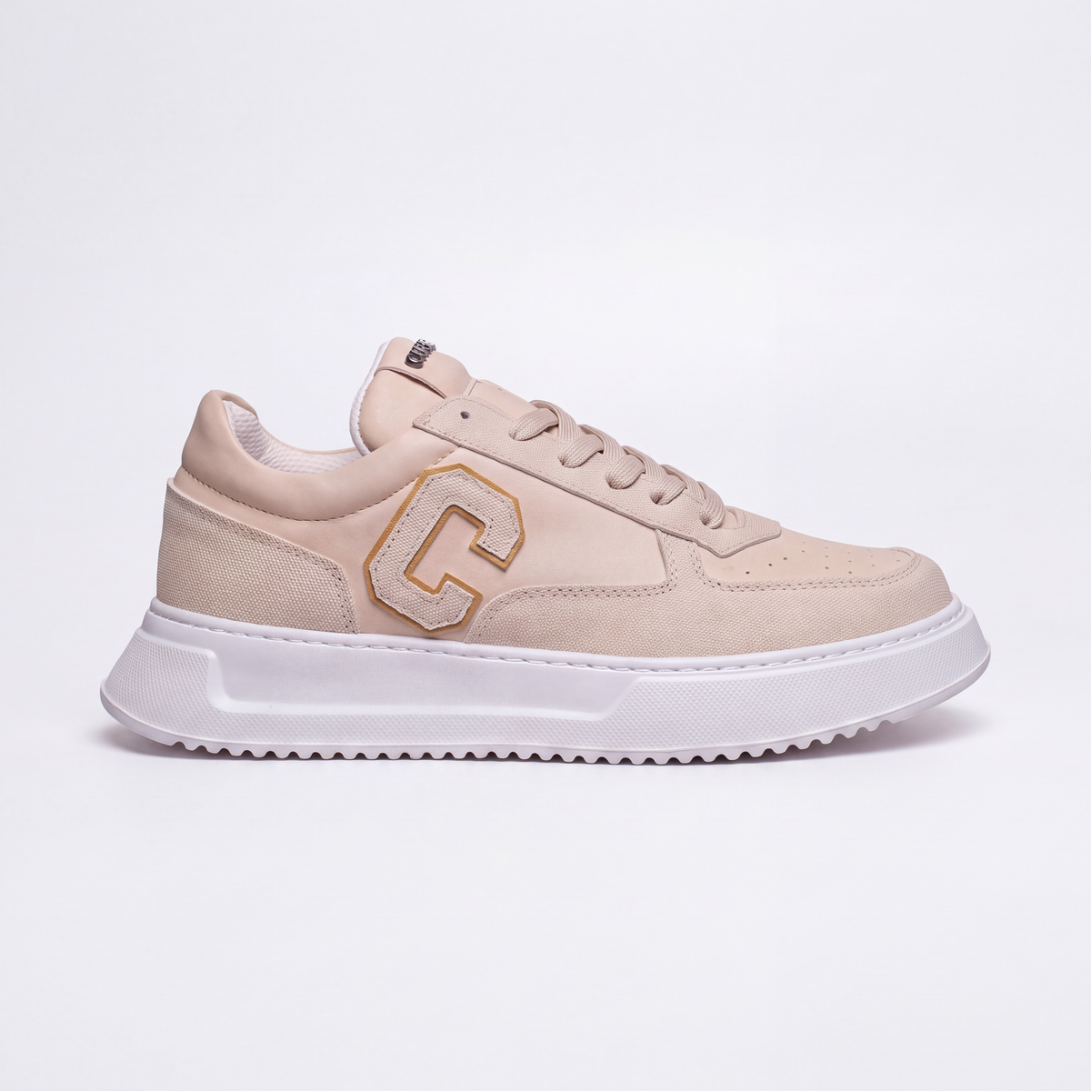 White CREST Sneakers by Chekich South Africa featuring a sleek design and comfortable fit, shown from a front view.