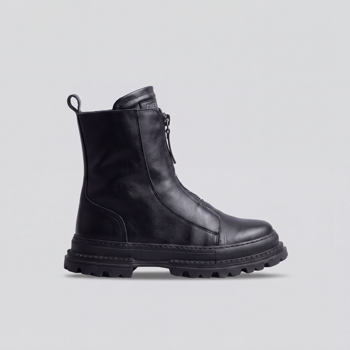 Black Chekich South Africa FORCE Sneakers with stylish design and sporty look, featuring black leather and fabric material.